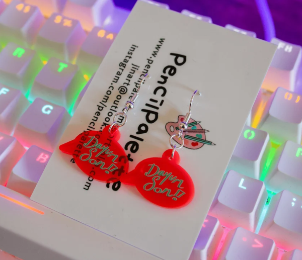Dayum Son! UV Acrylic Earrings