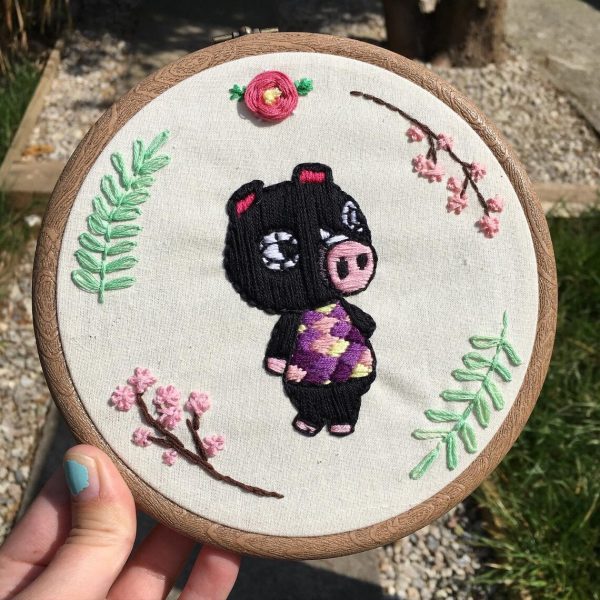 Custom Animal Crossing Character Embroidery