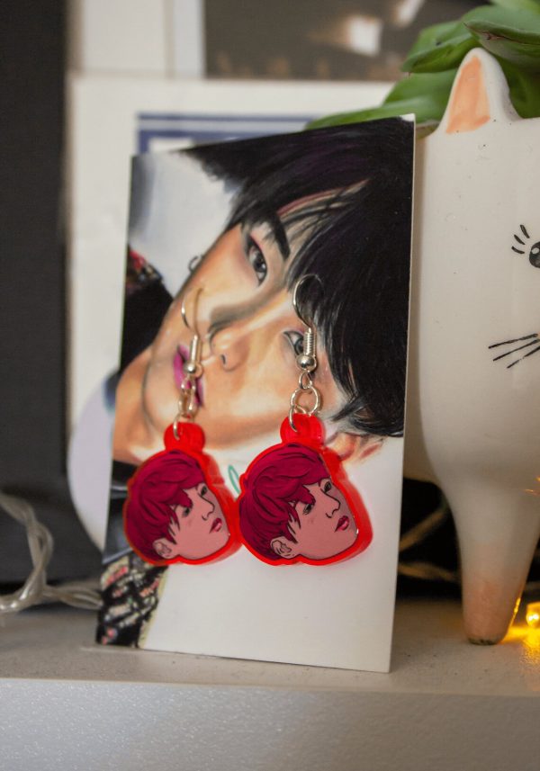 BTS Jeon Jungkook UV Acrylic Earrings - Image 2