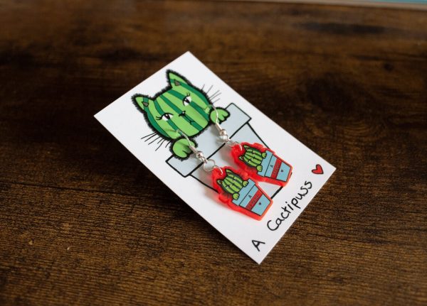 Cactipuss UV Acrylic Earrings - Image 5