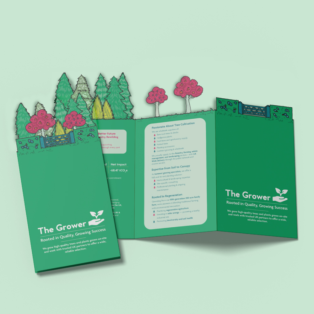 The Grower Origami Tree Flyer Design